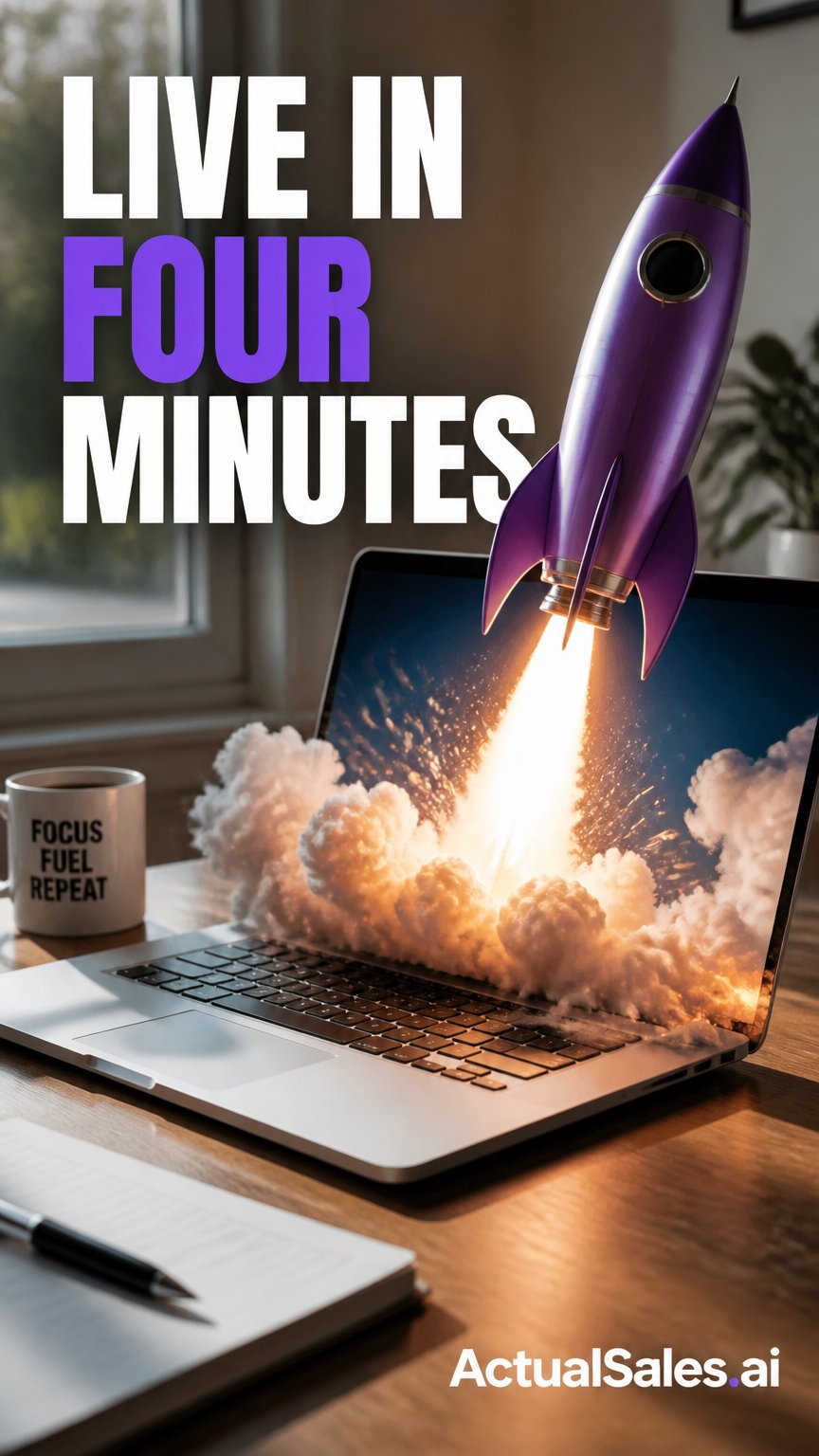 Image ad made with ActualSales.ai: live in four minutes