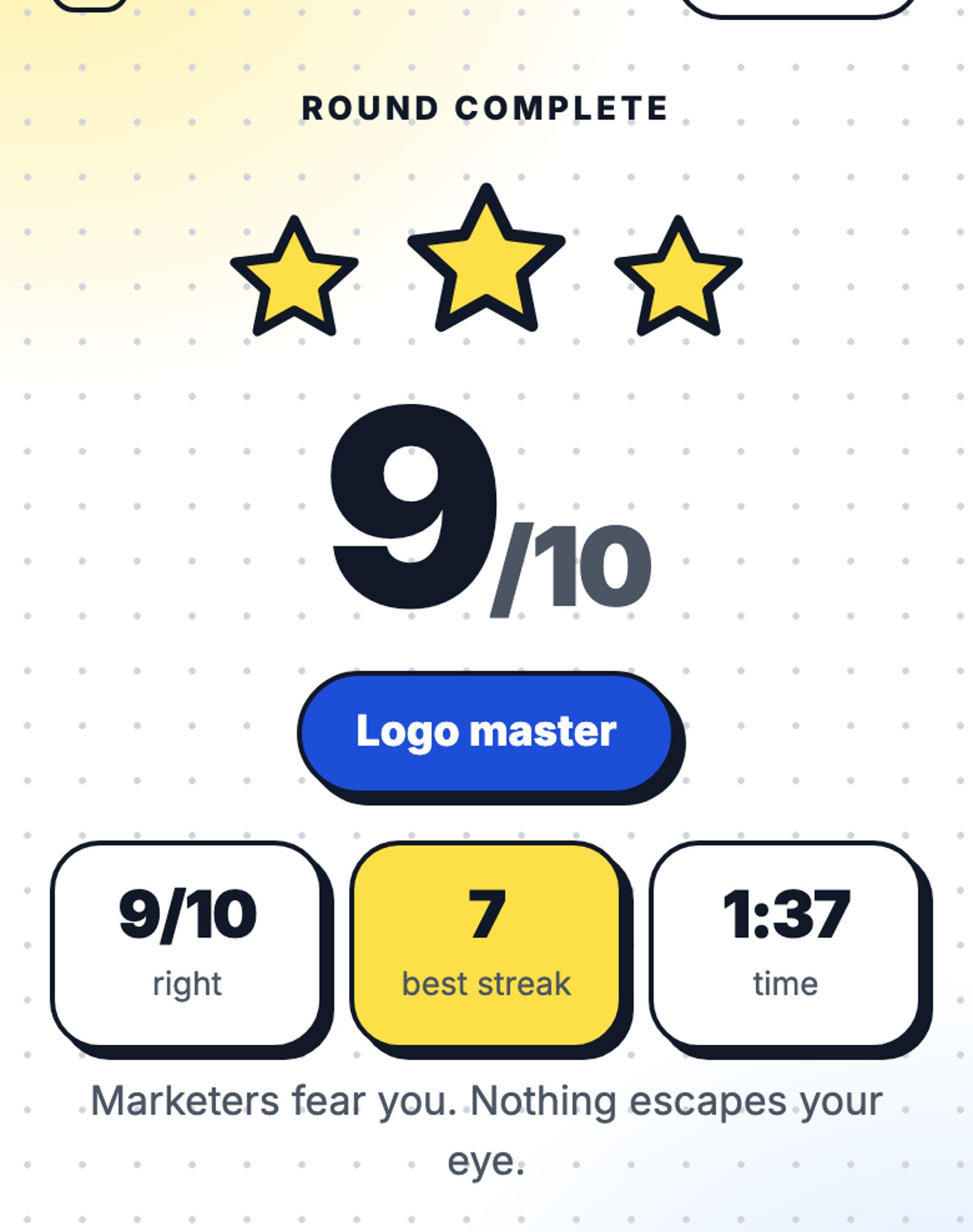 Logos Quiz result: 9 out of 10