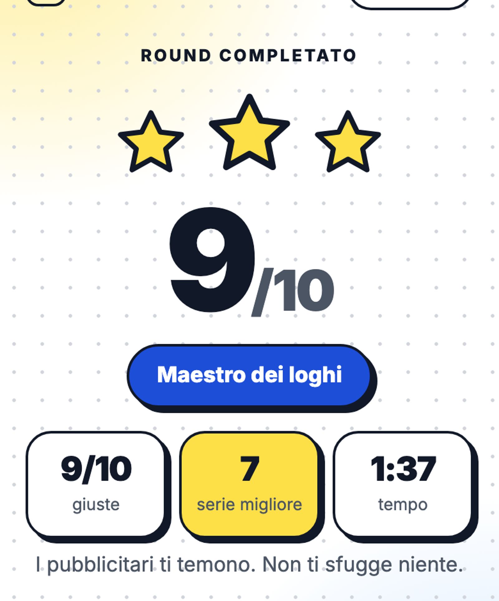 Risultato del Quiz dei Loghi: 9 su 10